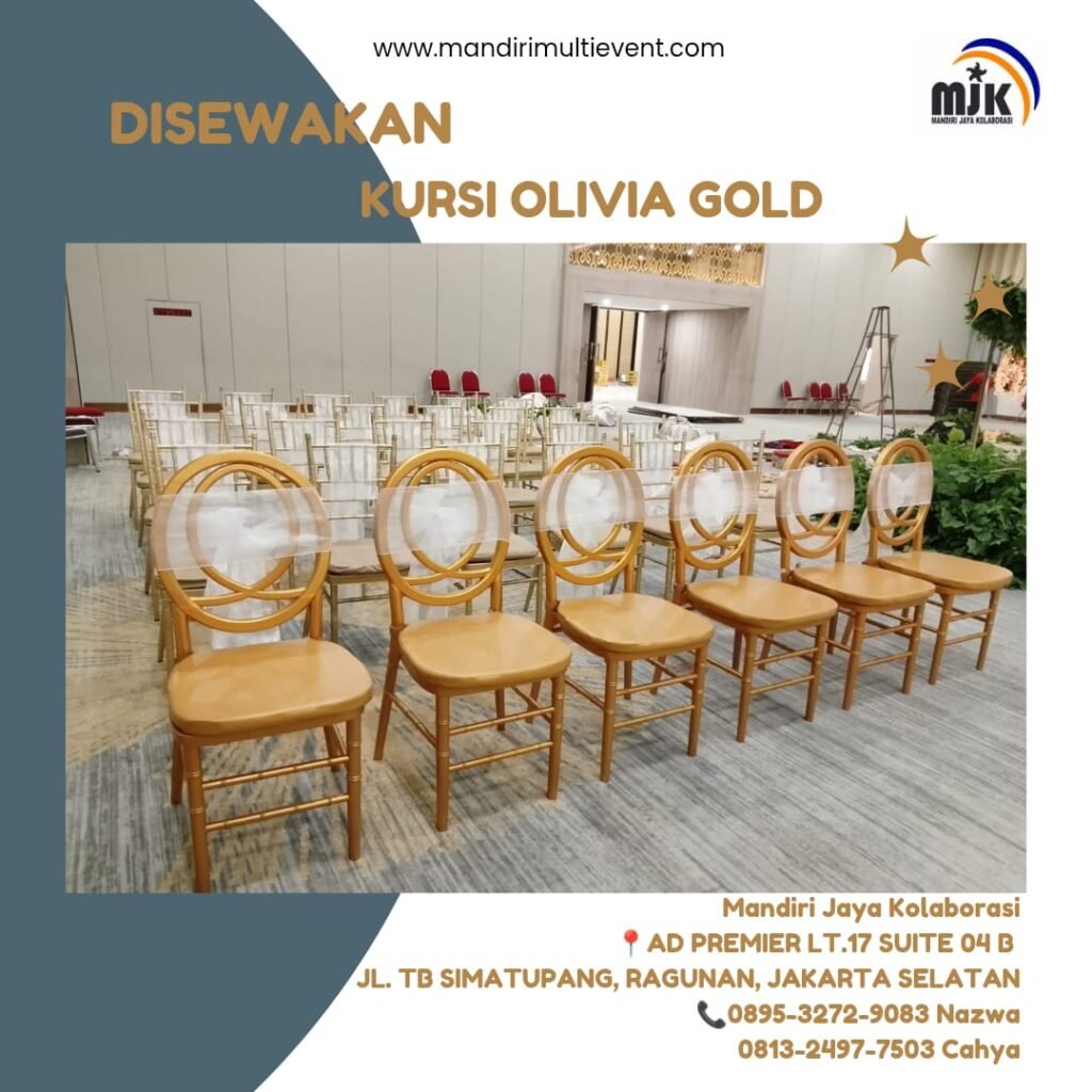 SEWA KURSI OLIVIA GOLD ELEGAN&BERKELAS
