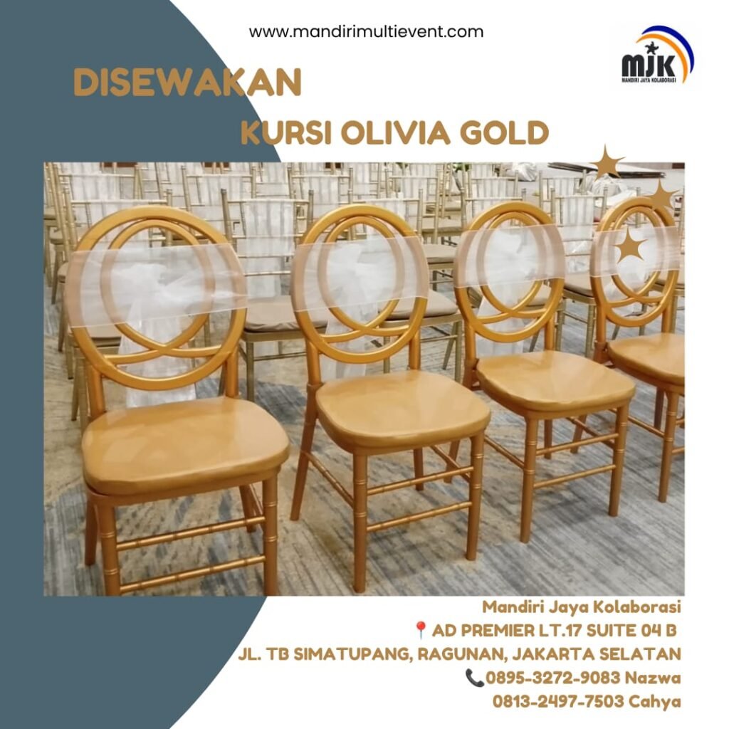 SEWA KURSI OLIVIA GOLD ELEGAN&BERKELAS