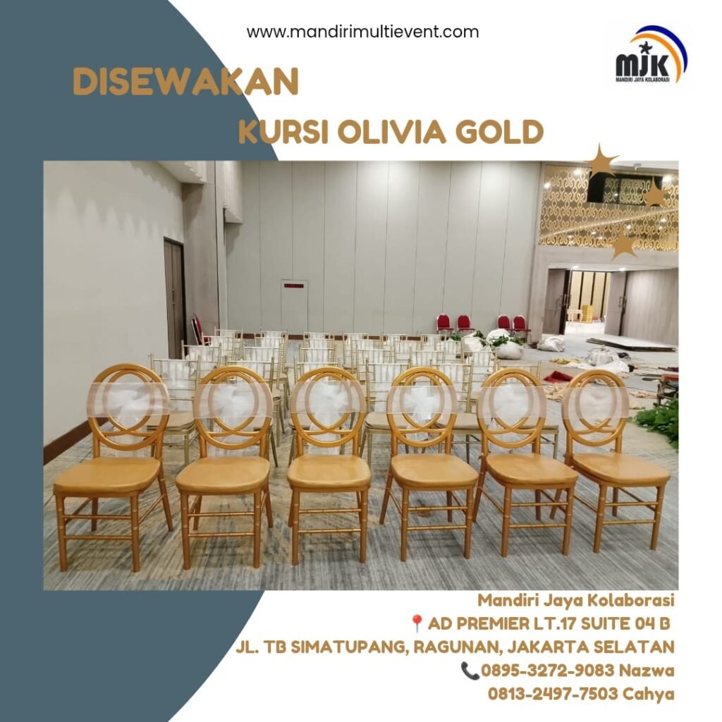 SEWA KURSI OLIVIA GOLD ELEGAN&BERKELAS