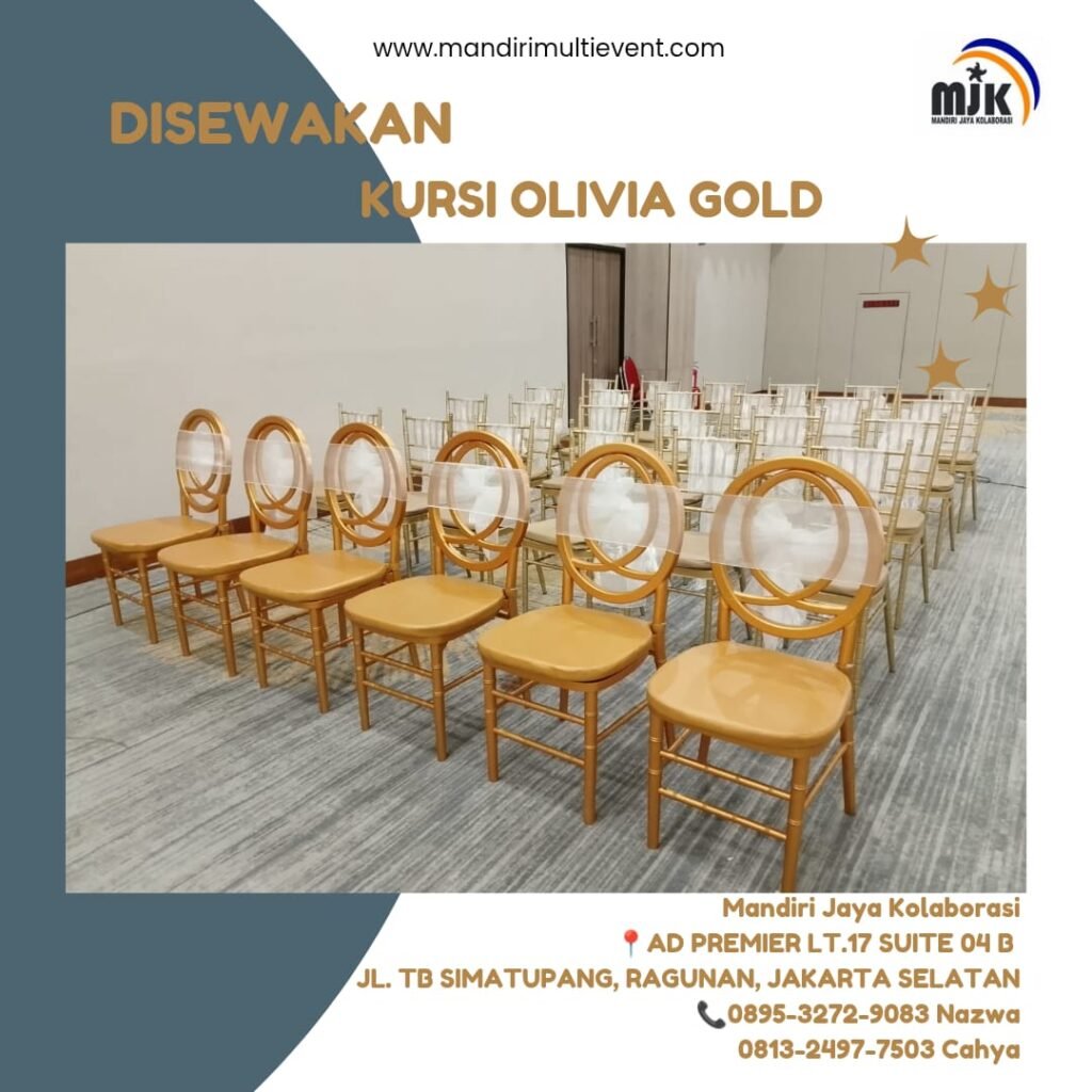 SEWA KURSI OLIVIA GOLD ELEGAN&BERKELAS