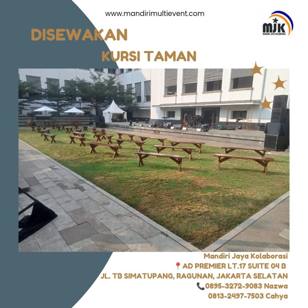 SEWA KURSI TAMAN ELEGAN DAN BERKUALITAS