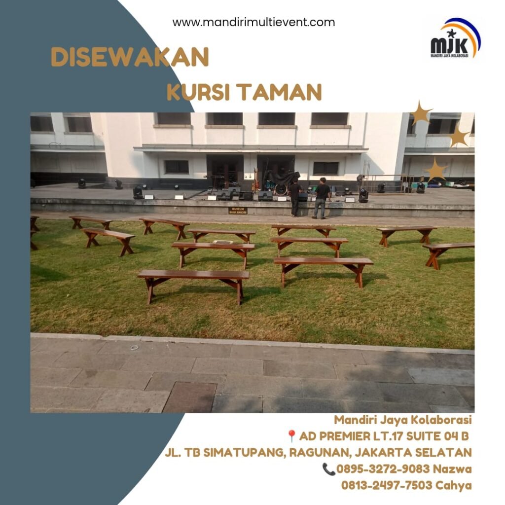 SEWA KURSI TAMAN ELEGAN DAN BERKUALITAS