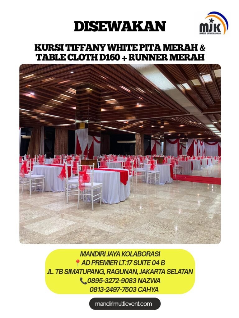 SEWA KURSI TIFFANY&TABLE CLOTCH JAKSEL