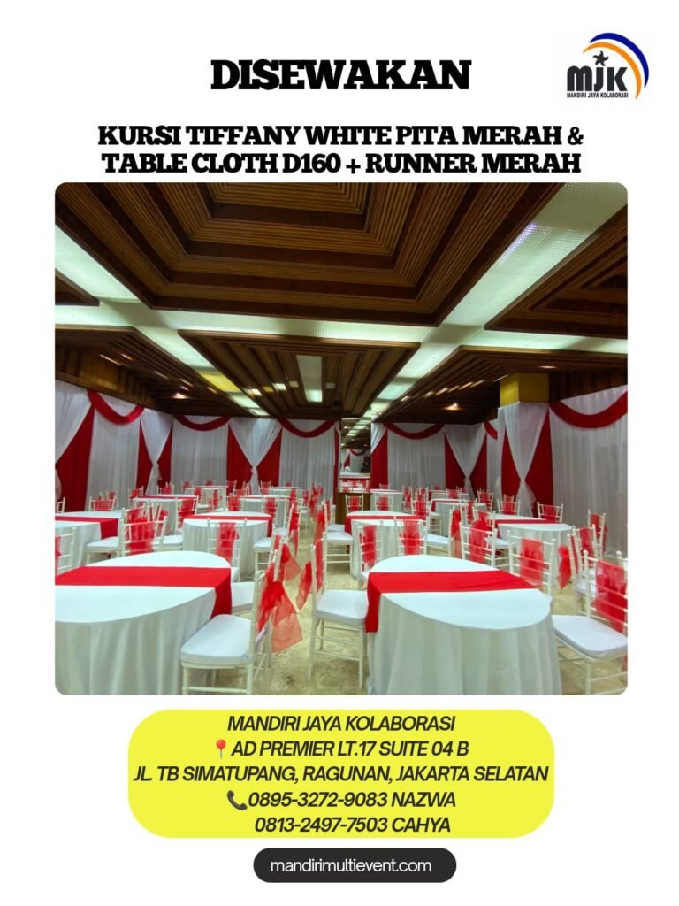 SEWA KURSI TIFFANY&TABLE CLOTCH JAKSEL