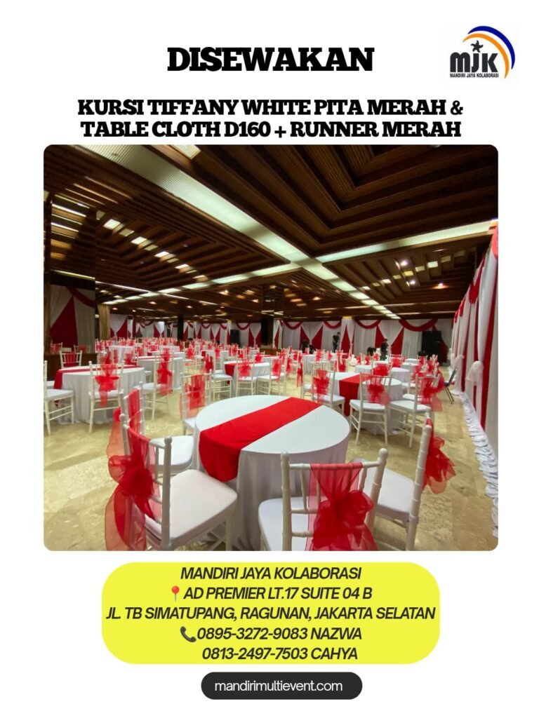 SEWA KURSI TIFFANY&TABLE CLOTCH JAKSEL