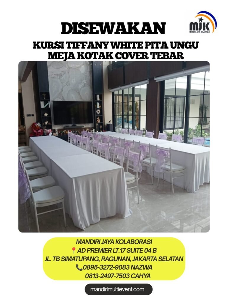 SEWA KURSI TIFFANY & MEJA KOTAK JAKPUS