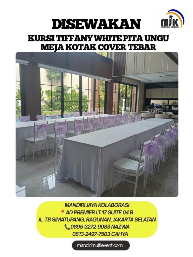 SEWA KURSI TIFFANY & MEJA KOTAK JAKPUS