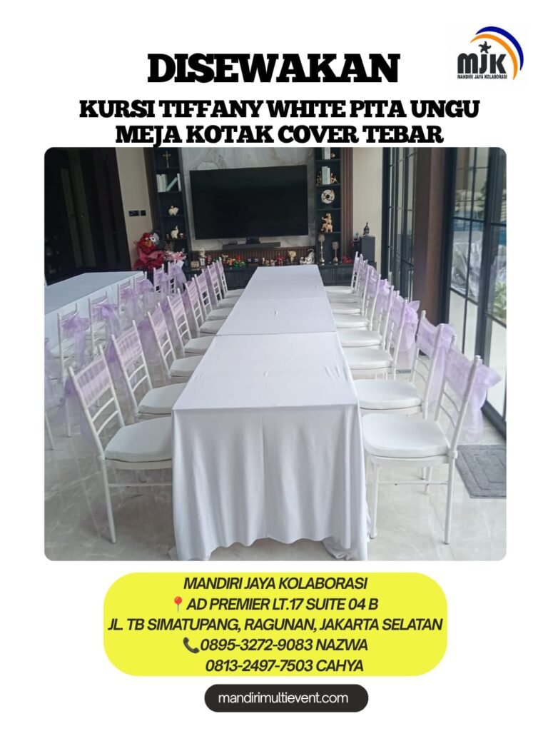 SEWA KURSI TIFFANY & MEJA KOTAK JAKPUS