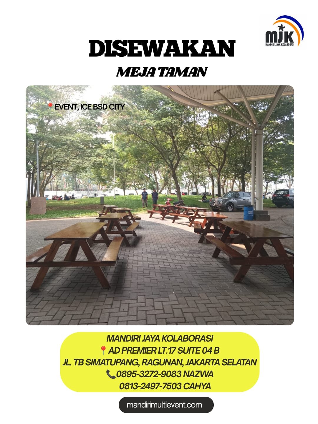 SEWA MEJA TAMAN BERKUALITAS DAN ELEGAN