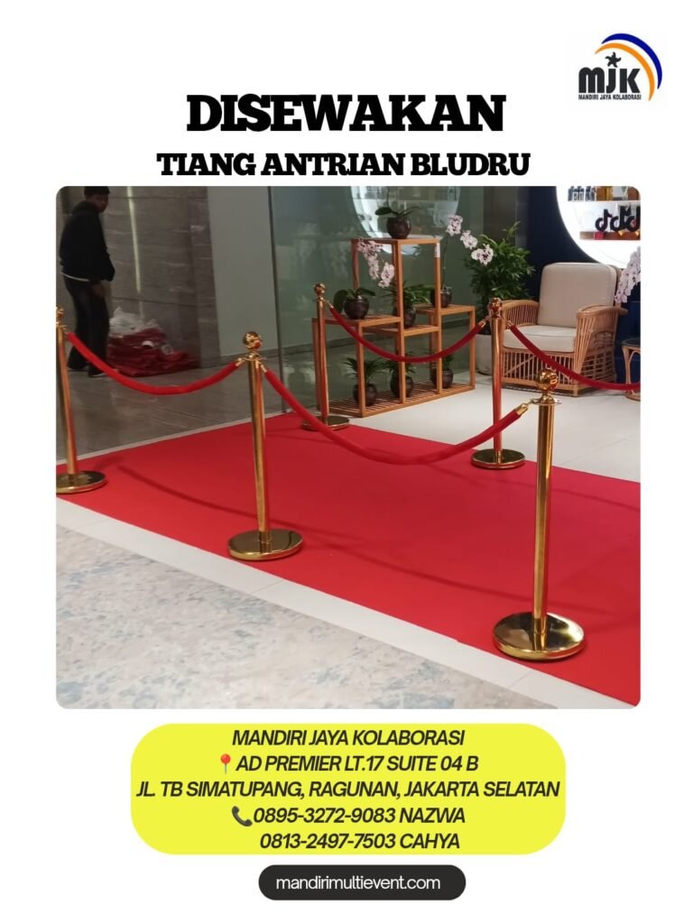 SEWA TIANG ANTRIAN BELUDRU BERKUALITAS