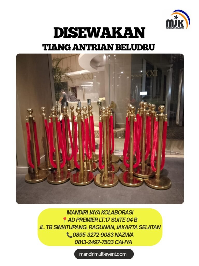 SEWA TIANG ANTRIAN BELUDRU BERKUALITAS