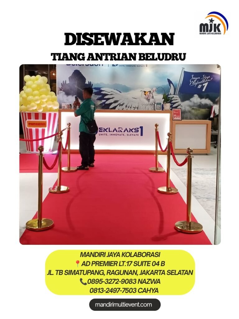 SEWA TIANG ANTRIAN BELUDRU BERKUALITAS