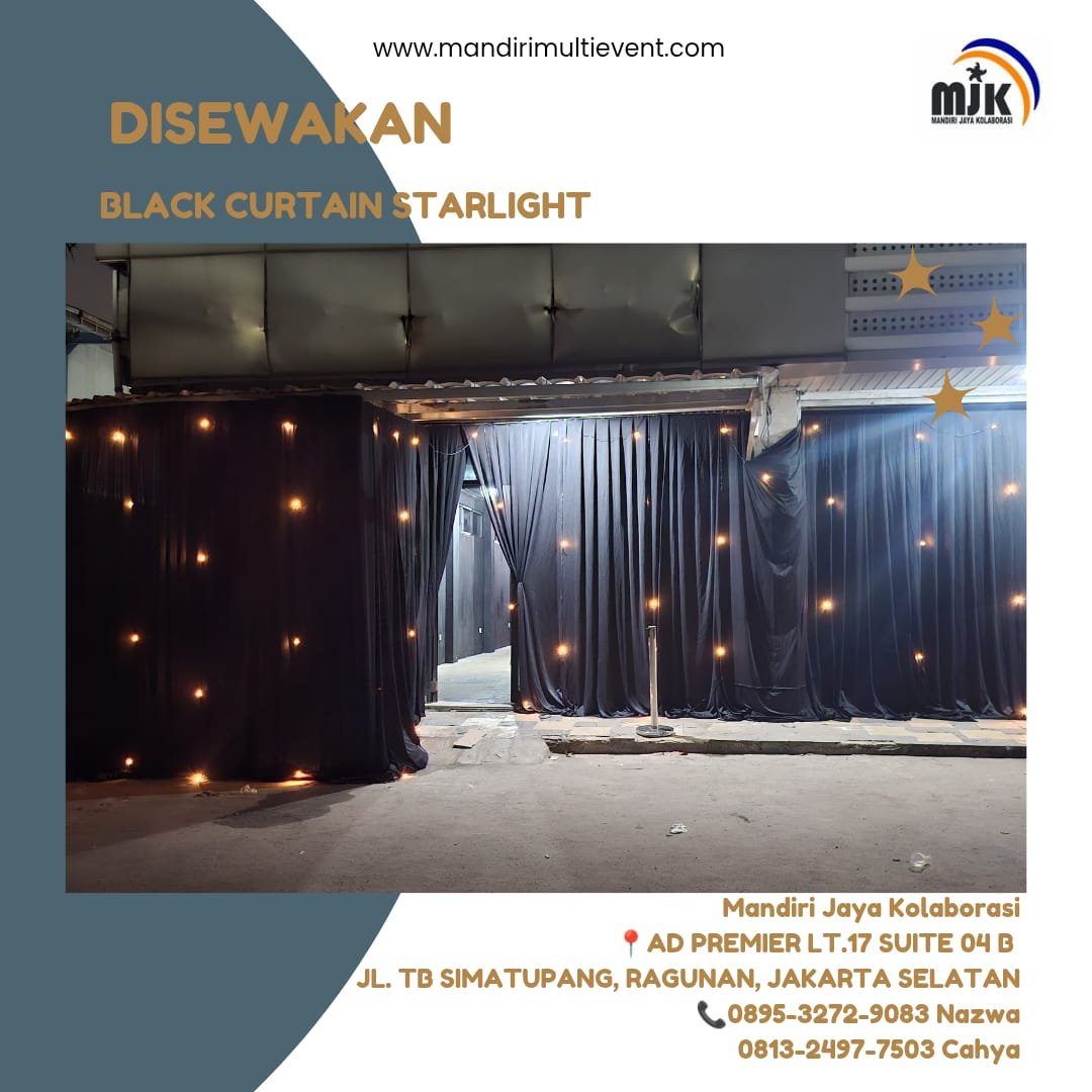 SEWA BLACKCURTAIN STARLIGHT BERKUALITAS
