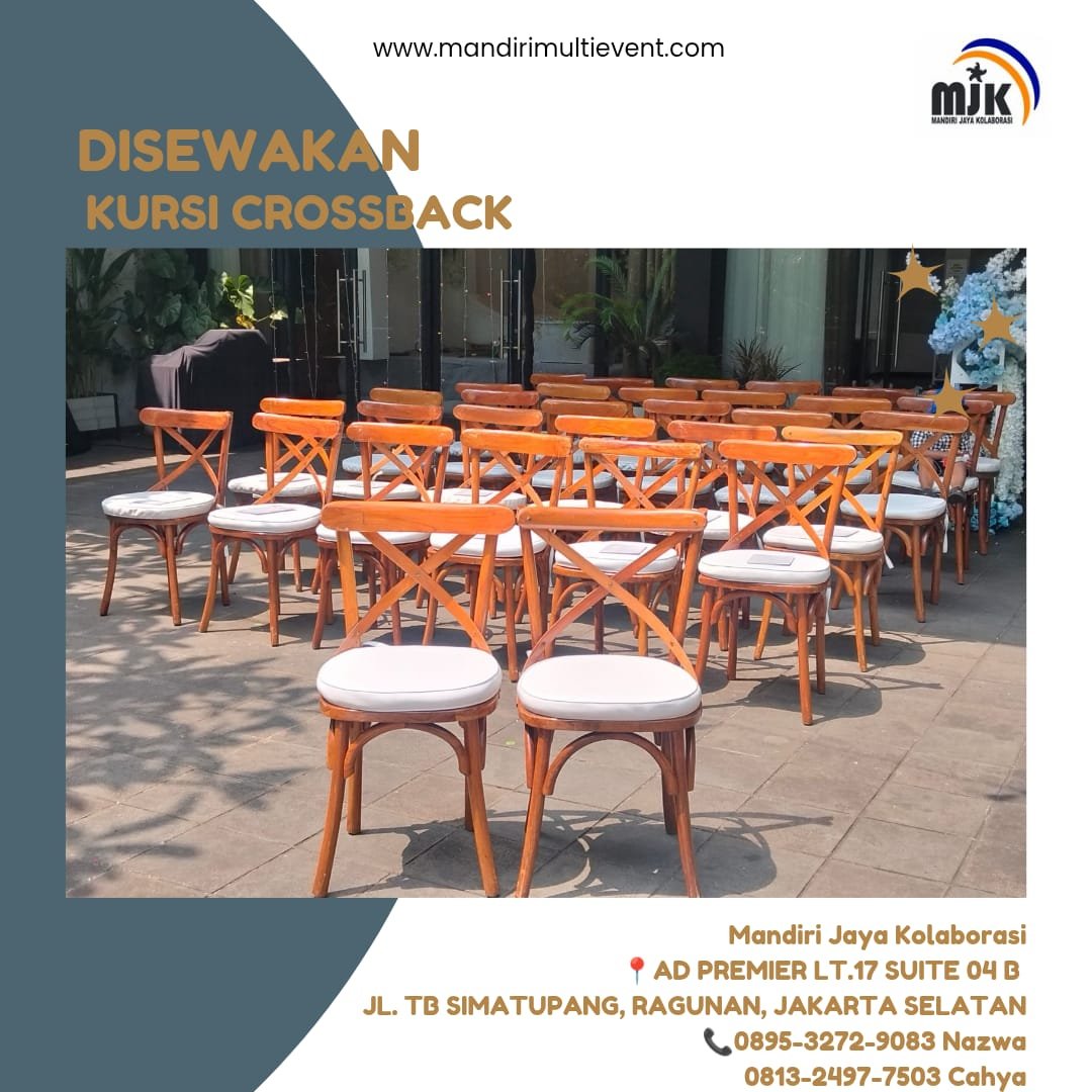 SEWA KURSI CROSSBACK BERKELAS & ELEGAN