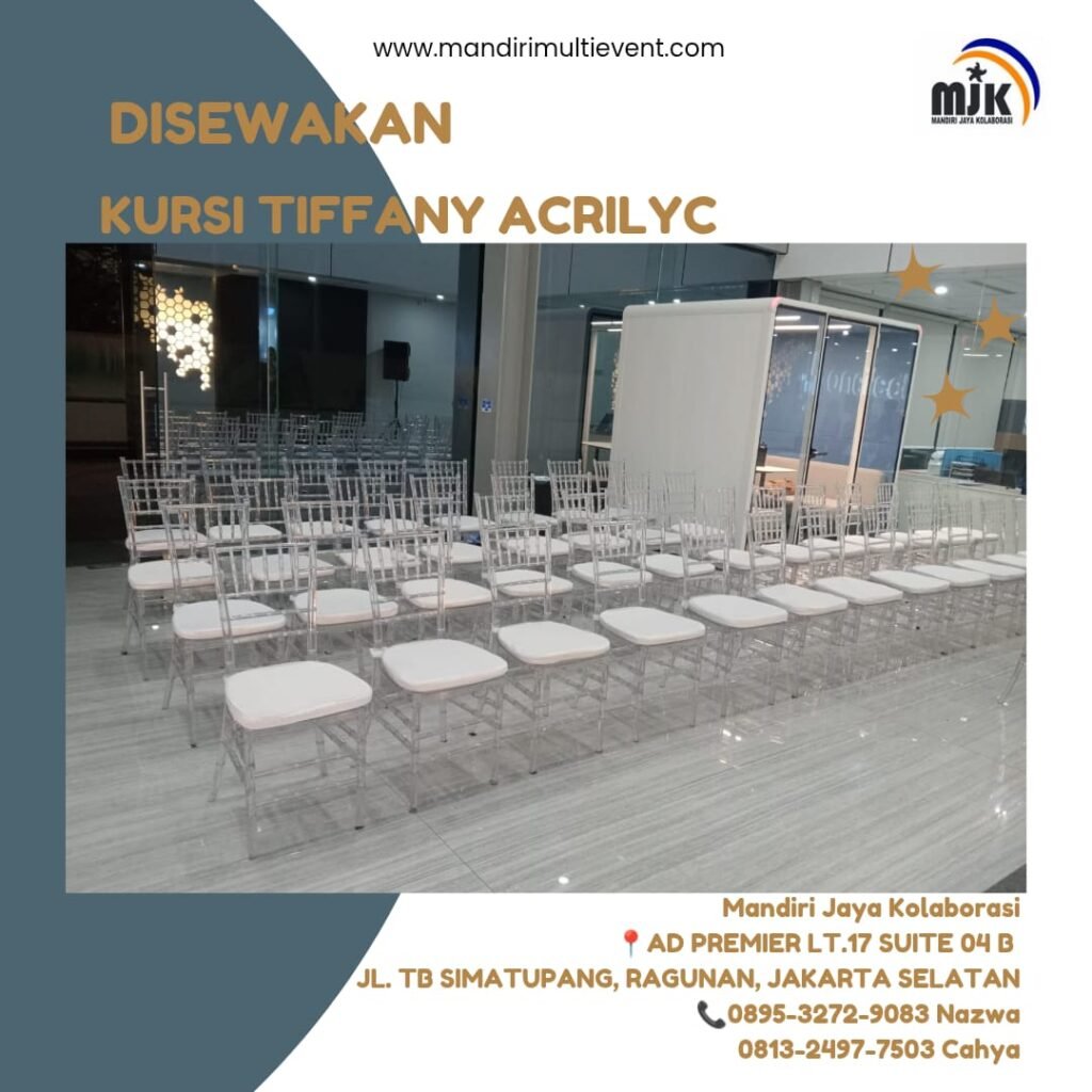 SEWA KURSI TIFFANY ACRYLIC ELEGAN JAKSEL