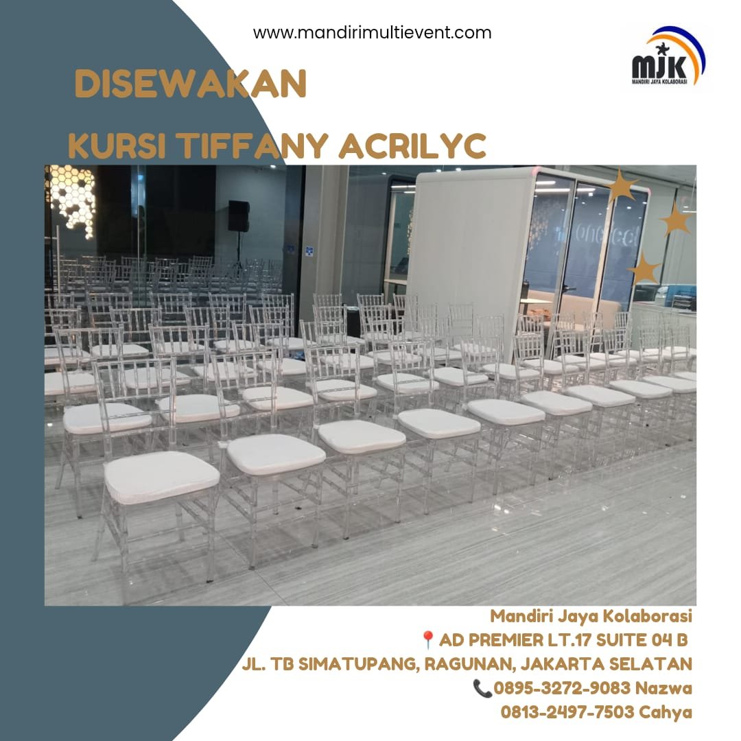 SEWA KURSI TIFFANY ACRYLIC ELEGAN JAKSEL