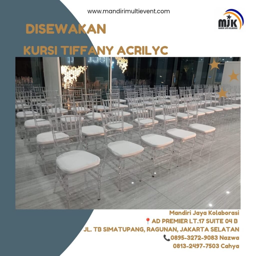 SEWA KURSI TIFFANY ACRYLIC ELEGAN JAKSEL