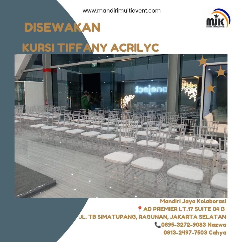 SEWA KURSI TIFFANY ACRYLIC ELEGAN JAKSEL