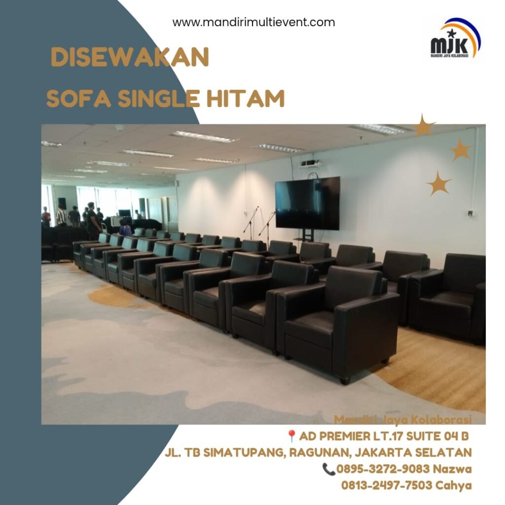 SEWA SOFA SINGLE HITAM PREMIUM&ELEGAN