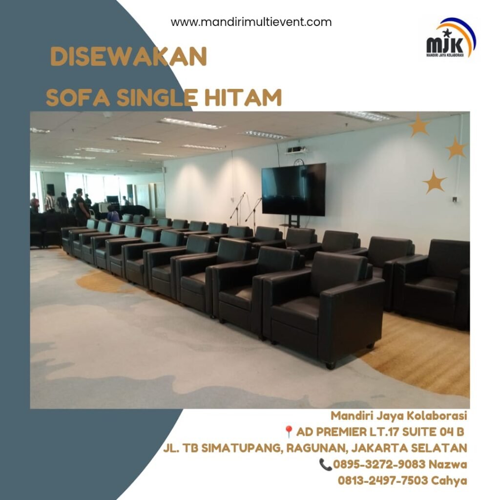 SEWA SOFA SINGLE HITAM PREMIUM&ELEGAN