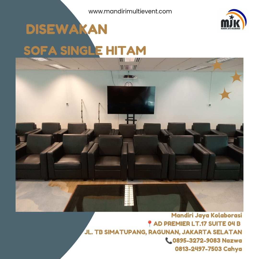 SEWA SOFA SINGLE HITAM PREMIUM&ELEGAN