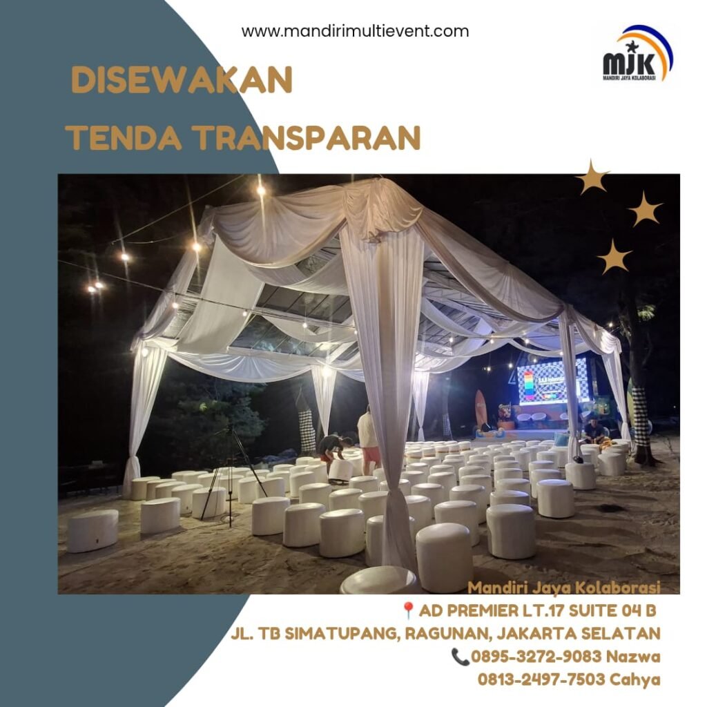 SEWA TENDA TRANSPARAN BERKELAS&ELEGAN