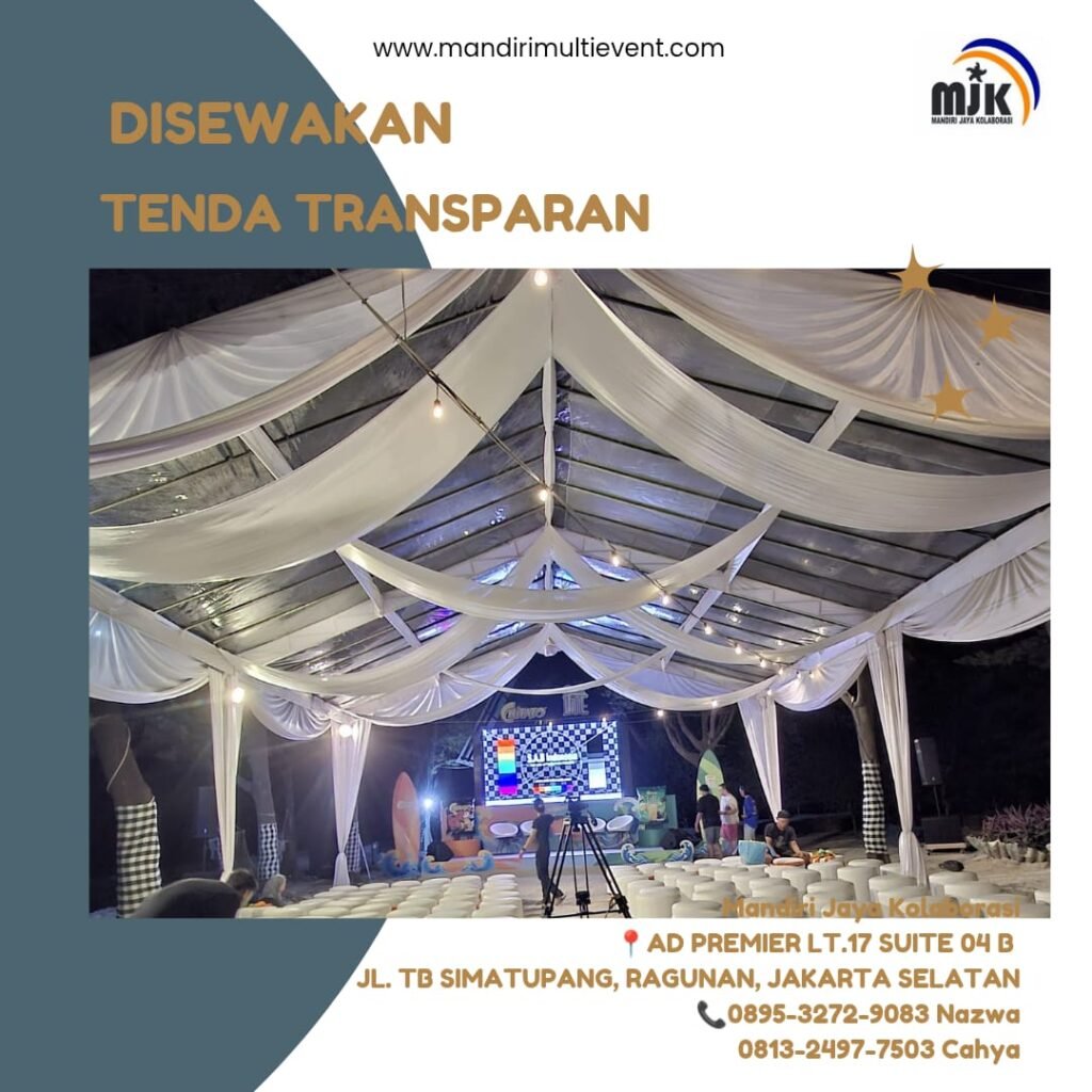 SEWA TENDA TRANSPARAN BERKELAS&ELEGAN