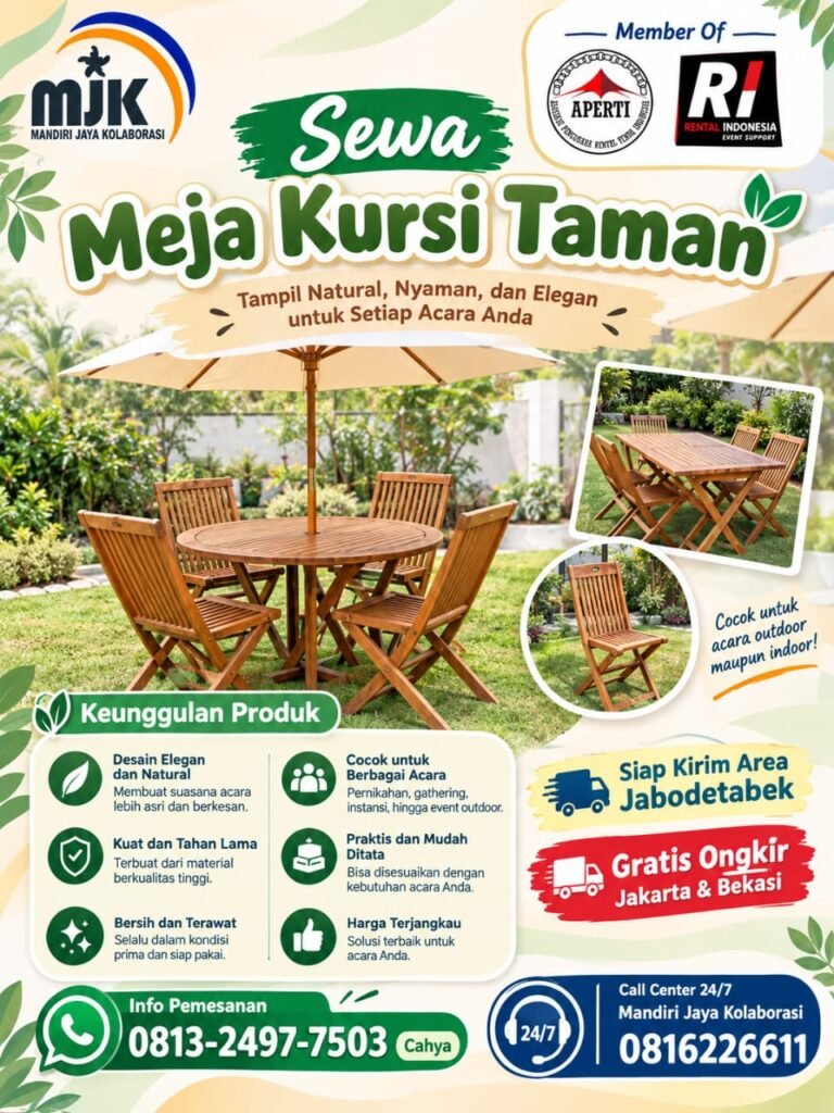 SEWA KURSI MEJA TAMAN PRAKTIS&NYAMAN