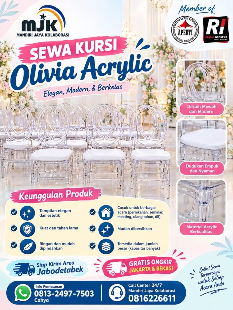 SEWA KURSI OLIVIA ACRYLIC ELEGAN&MODERN