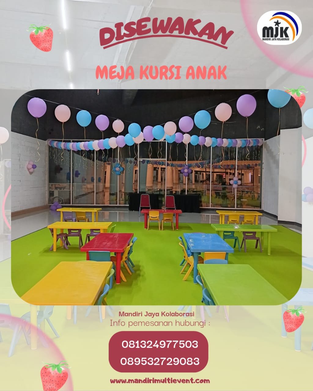 SEWA MEJA DAN KURSI ANAK UNTUK BERBAGAI ACARA AREA JAKARTA