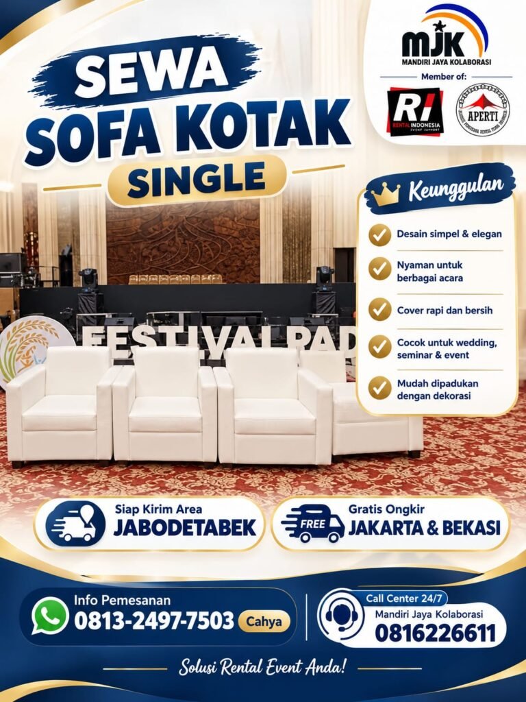 SEWA SOFA KOTAK SINGLE ELEGAN&NYAMAN