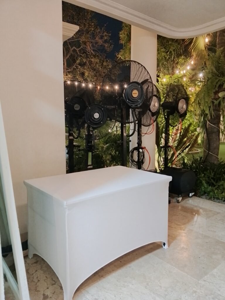 SEWA MEJA KOTAK HPL 120X60 COVER STERETCH 